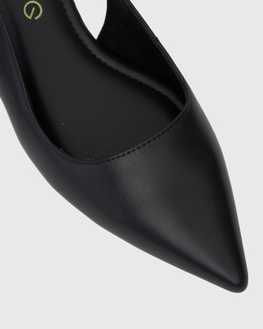 Wider Fit GUS Block Heel Slingback Pumps