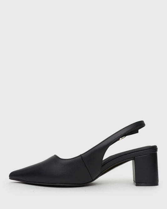 Wider Fit GUS Block Heel Slingback Pumps
