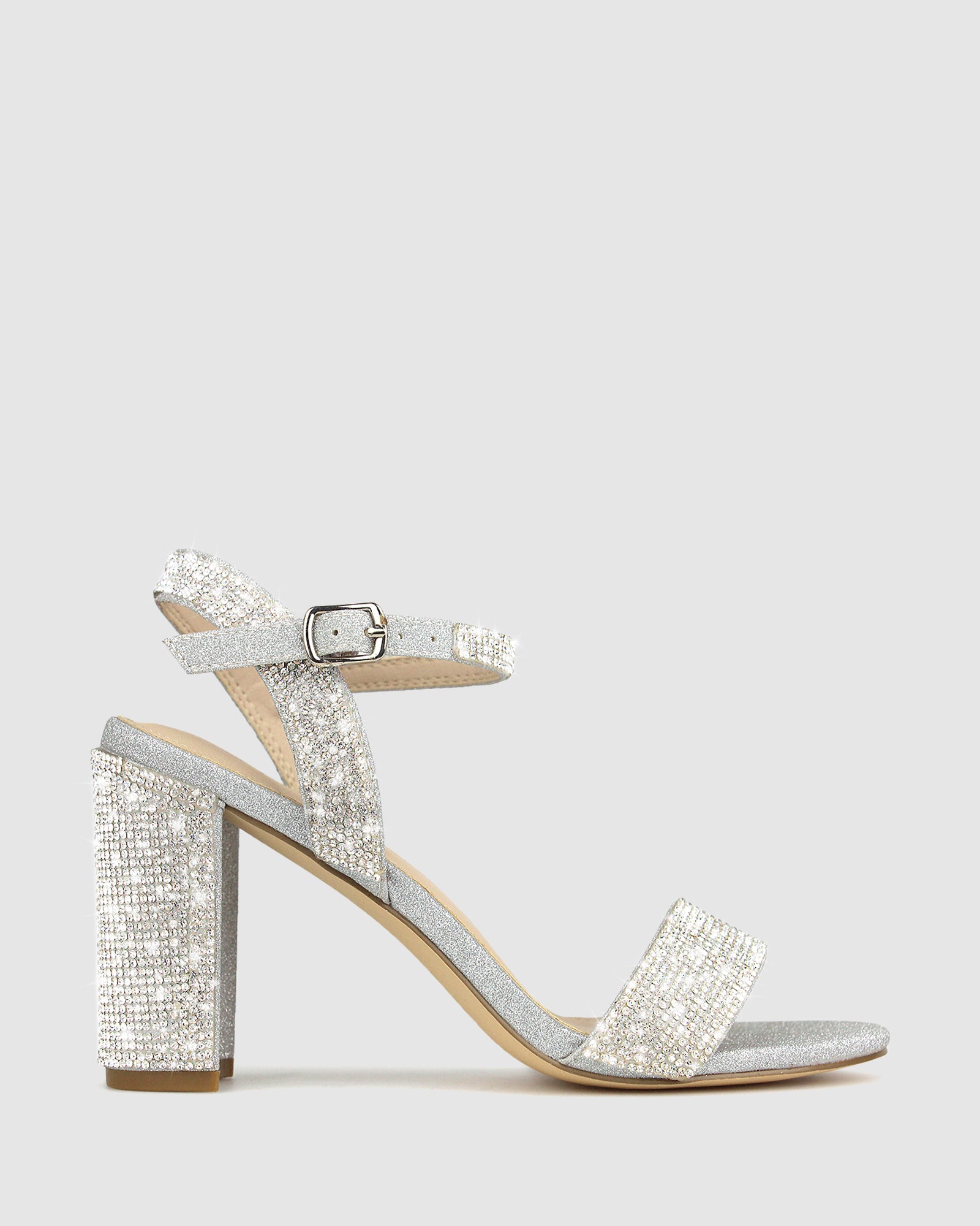 Buy SHERBET Diamante Block Heel Sandals by Betts online Betts