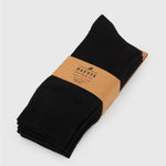 MENS BLACK BAMBOO DRESS SOCK PACK M/L
