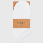 UNISEX WHITE BAMBOO ANKLE SOCKS M/L