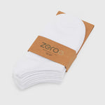 UNISEX WHITE BAMBOO ANKLE SOCKS S/M
