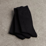 MENS BLACK BAMBOO DRESS SOCK PACK M/L