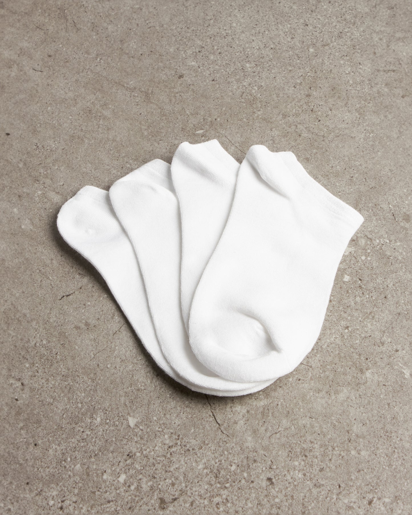 UNISEX WHITE BAMBOO ANKLE SOCKS S/M
