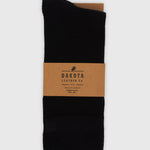 MENS BLACK BAMBOO DRESS SOCK PACK M/L