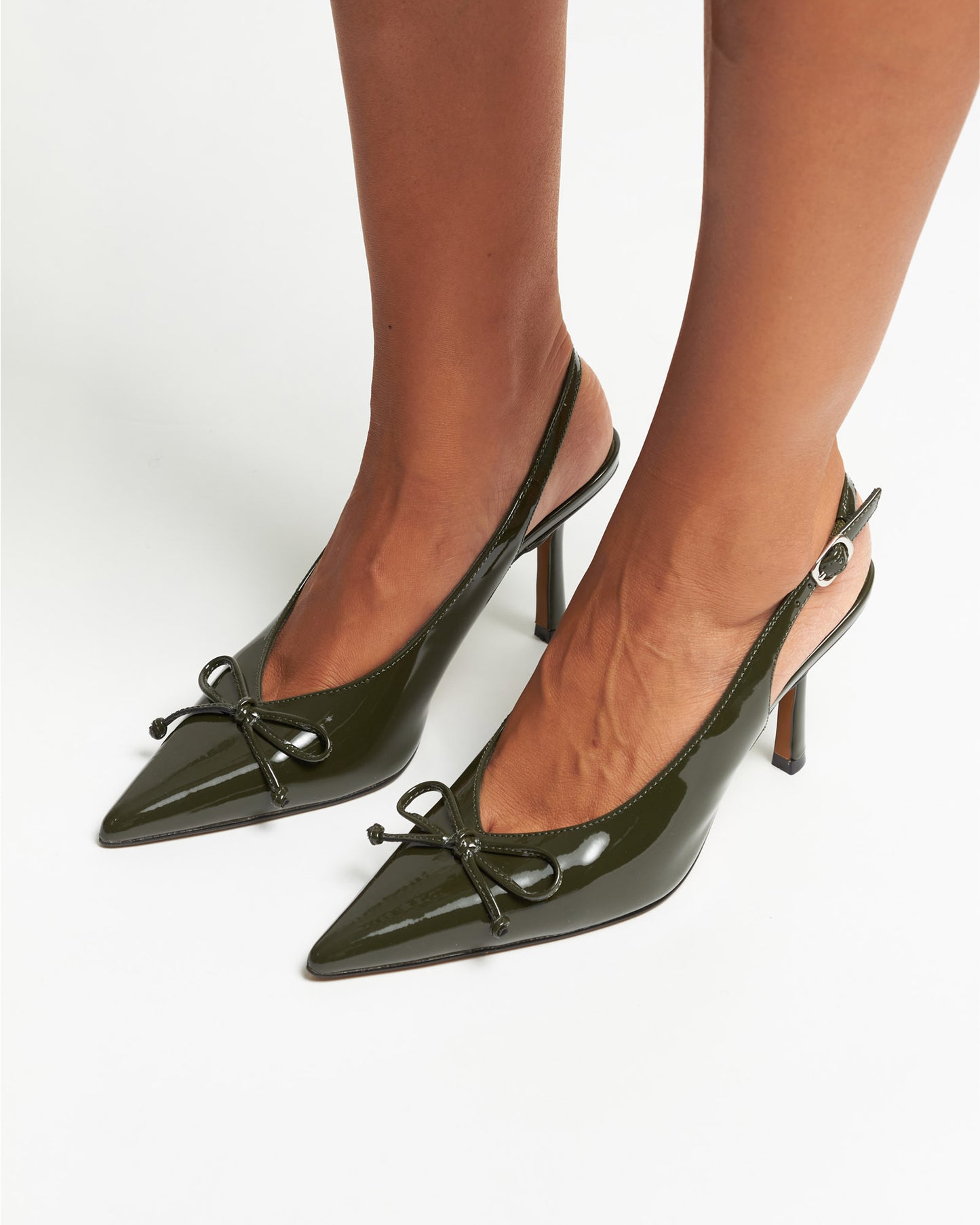 YVETTE Bow Slingback Stiletto Heels
