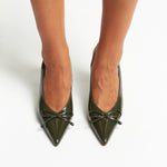 YVETTE Bow Slingback Stiletto Heels