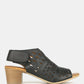 DELICIOUS 2 Leather Block Heel Sandals