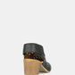 DELICIOUS 2 Leather Block Heel Sandals