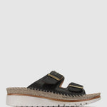 WISE Leather Wedge Espadrilles