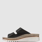 WISE Leather Wedge Espadrilles