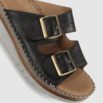 WISE Leather Wedge Espadrilles