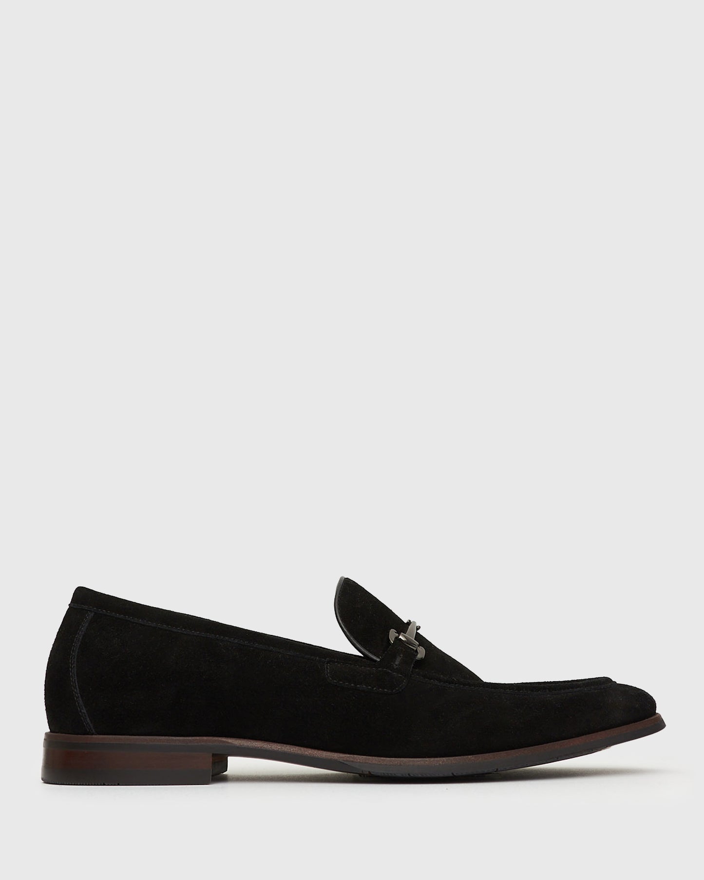 NATE Leather Buckle Trim Loafers
