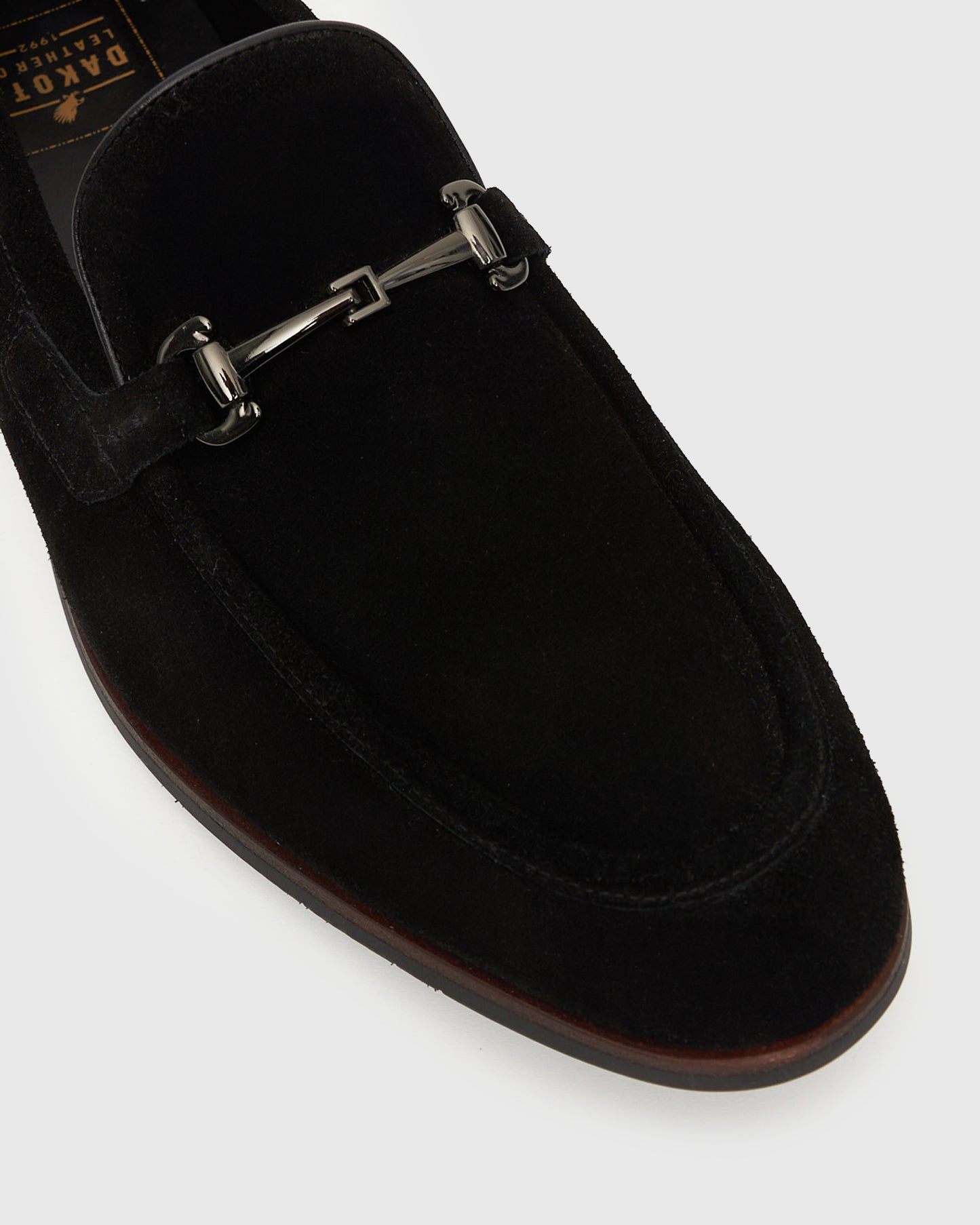 NATE Leather Buckle Trim Loafers