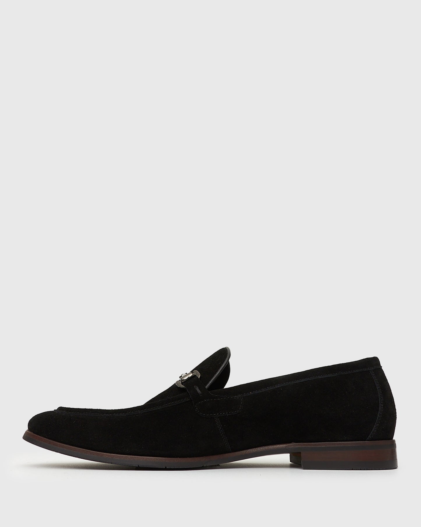 NATE Leather Buckle Trim Loafers