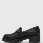 AGATHA Leather Heeled Loafers