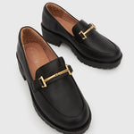 AGATHA Leather Heeled Loafers