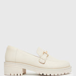 AGATHA Leather Heeled Loafers