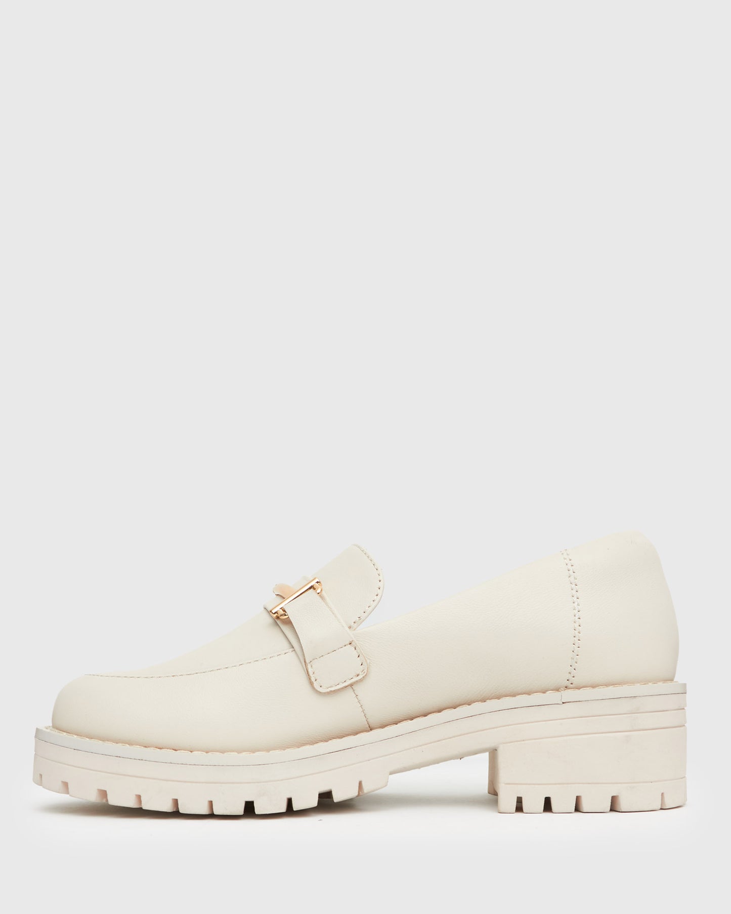 AGATHA Leather Heeled Loafers