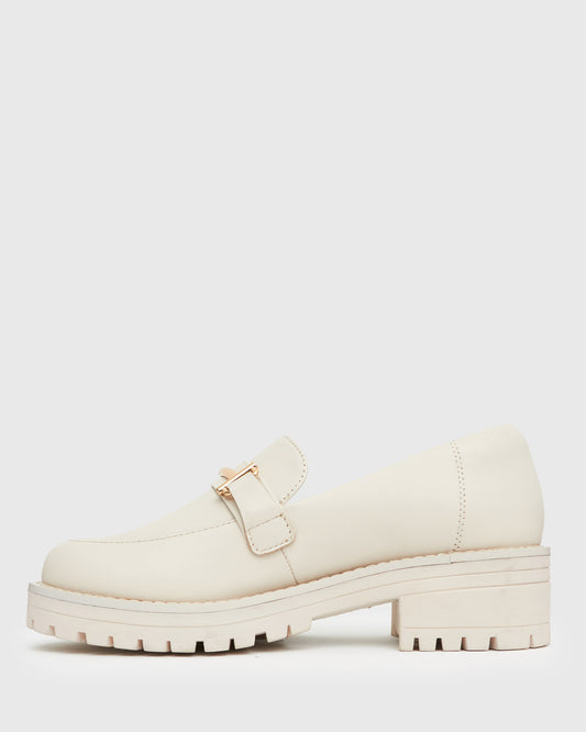 AGATHA Leather Heeled Loafers