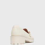 AGATHA Leather Heeled Loafers