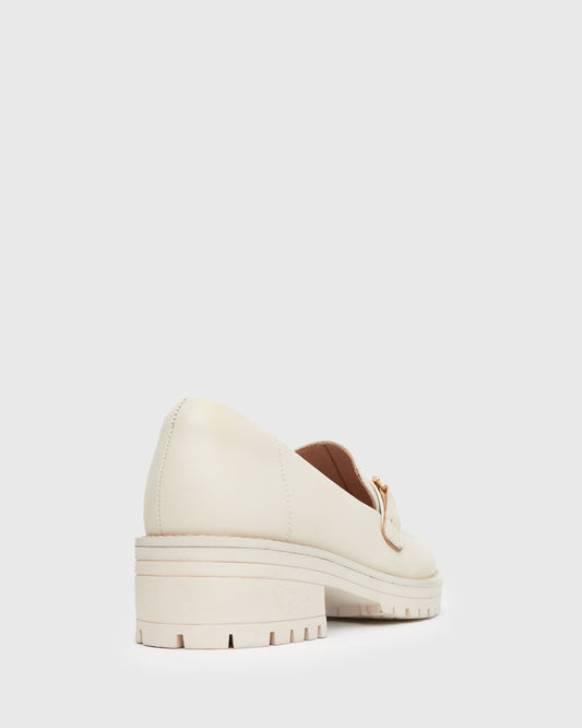 AGATHA Leather Heeled Loafers