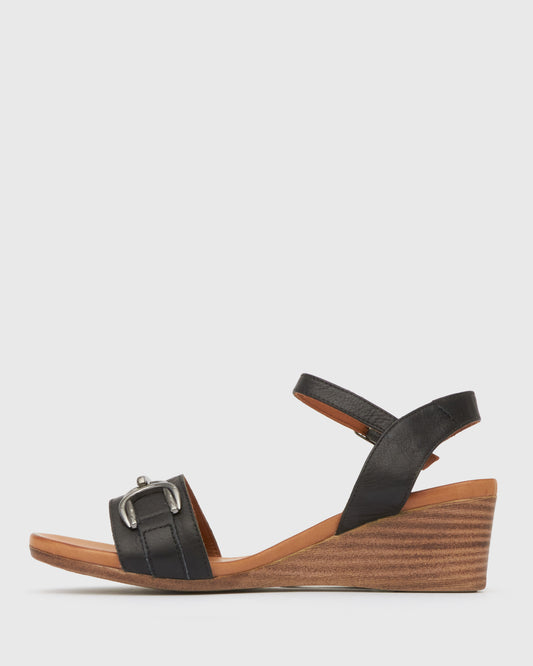 PEPPA Leather Wedge Sandals