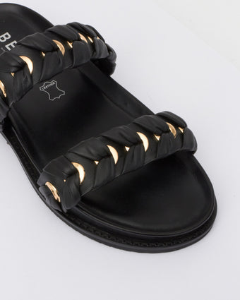 TUVALU Double Band Leather Slides