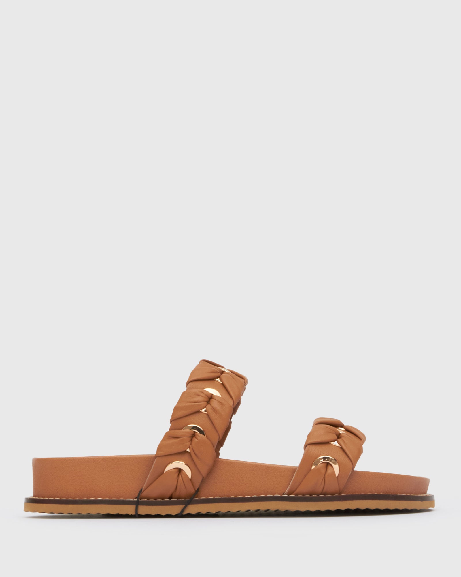 Buy TUVALU Double Band Leather Slides by Betts online - Betts