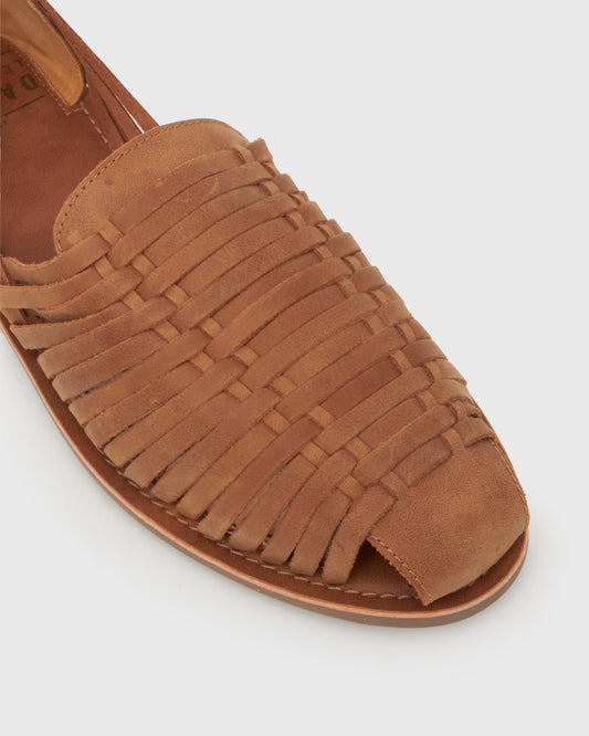 MAVERICK Slip On Leather Huarache Sandals