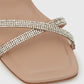 WIDER FIT SWEET Square Toe Diamante Sandals