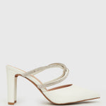 MINDY Diamante Pointed Toe Mules