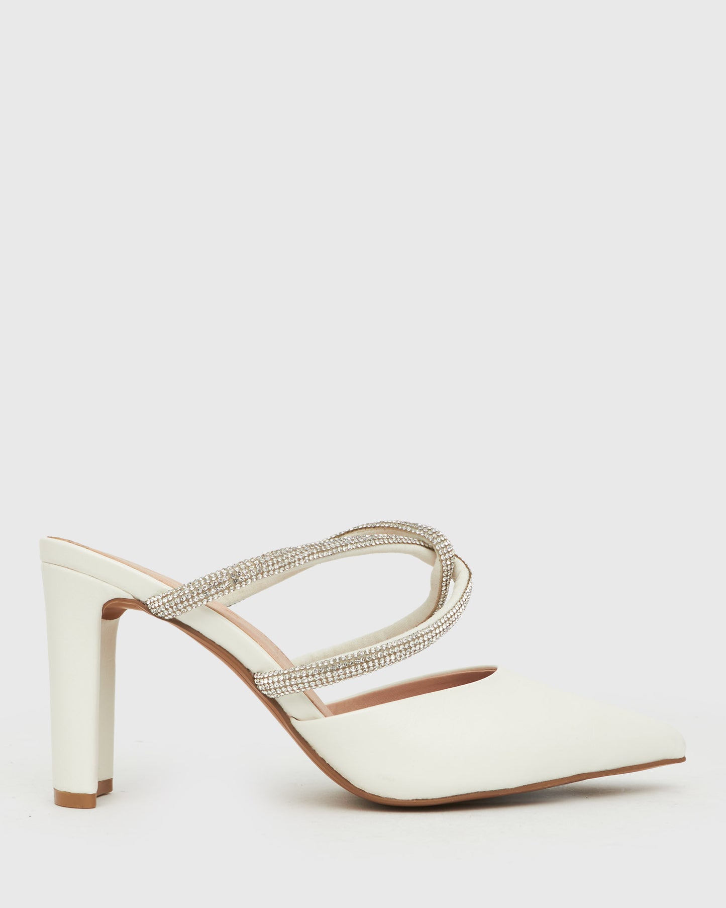 MINDY Diamante Pointed Toe Mules