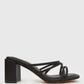 WIDER FIT LARVA Strappy Heeled Mules