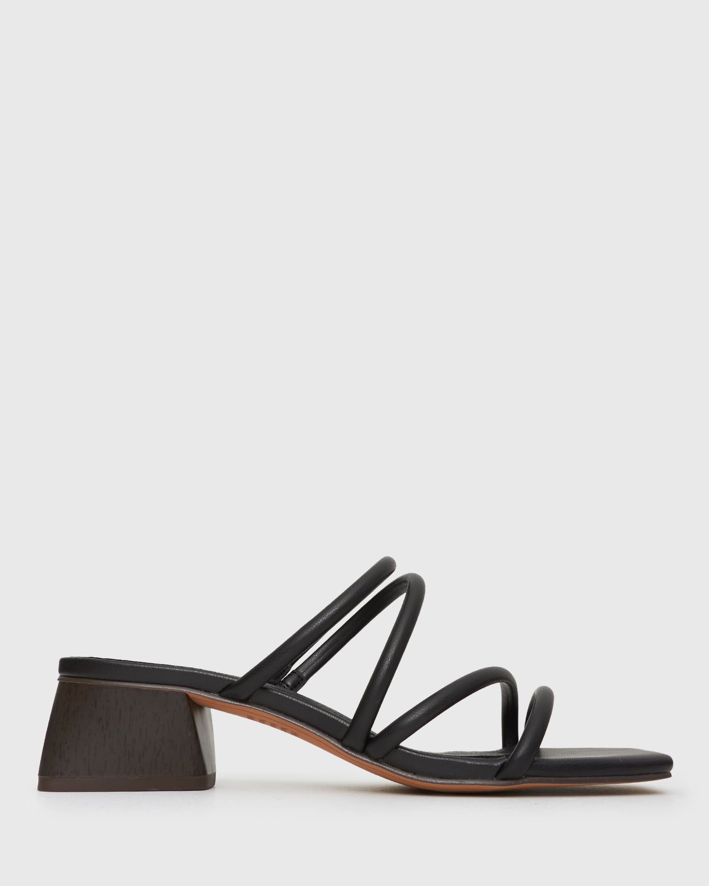 PRE-ORDER HALLIE Low Wooden Block Heel Mules