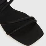 PRE-ORDER HALLIE Low Wooden Block Heel Mules