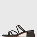 PRE-ORDER HALLIE Low Wooden Block Heel Mules