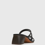 PRE-ORDER HALLIE Low Wooden Block Heel Mules