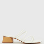 PRE-ORDER HALLIE Low Wooden Block Heel Mules