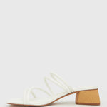 PRE-ORDER HALLIE Low Wooden Block Heel Mules