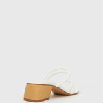 PRE-ORDER HALLIE Low Wooden Block Heel Mules