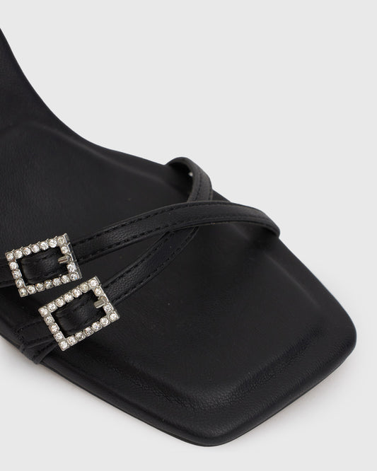 CHER Diamante Buckle Heeled Sandals