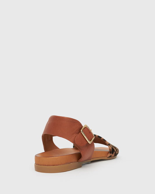 FLIGHT Leather Flat Sandals