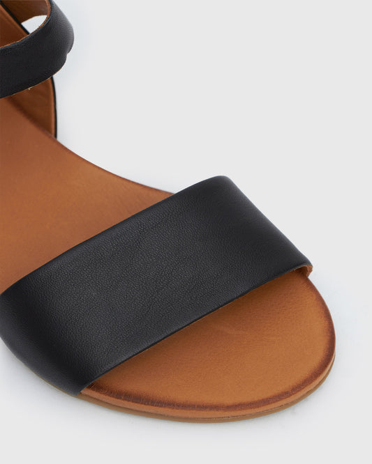 FLIGHT Leather Flat Sandals