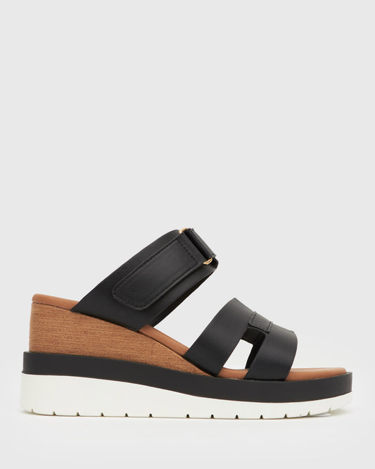 DRIFT Velcro Strap Mule Wedges