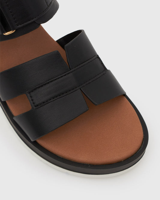 DRIFT Velcro Strap Mule Wedges