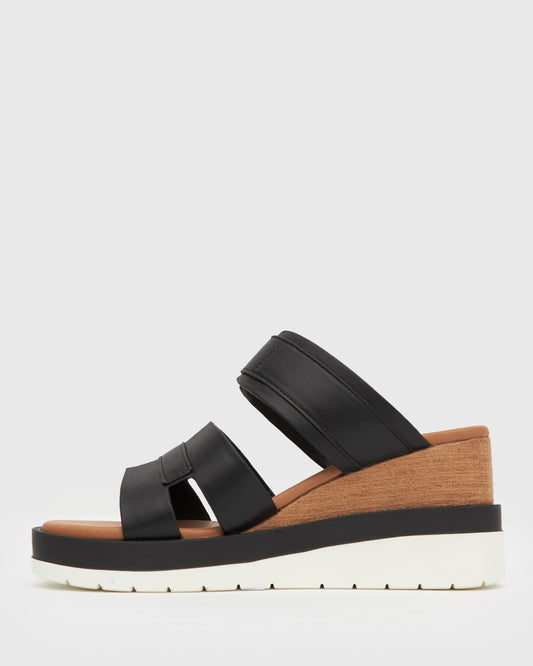 DRIFT Velcro Strap Mule Wedges