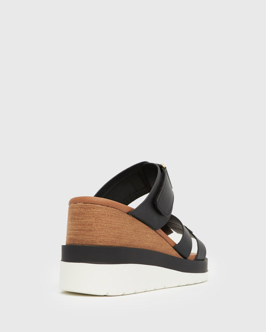 DRIFT Velcro Strap Mule Wedges