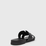 FOXY Buckle Leather Slide Sandals
