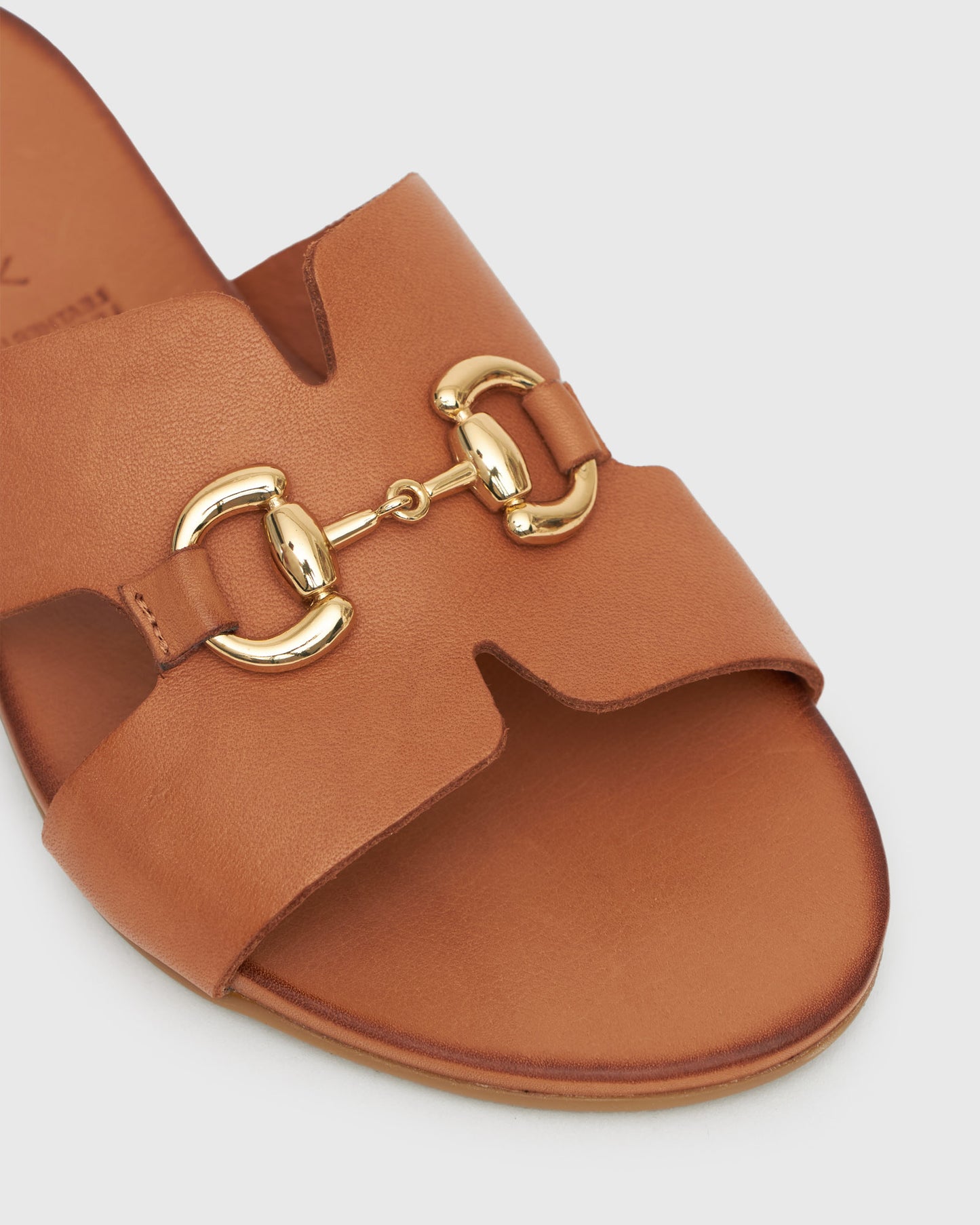 FOXY Buckle Leather Slide Sandals